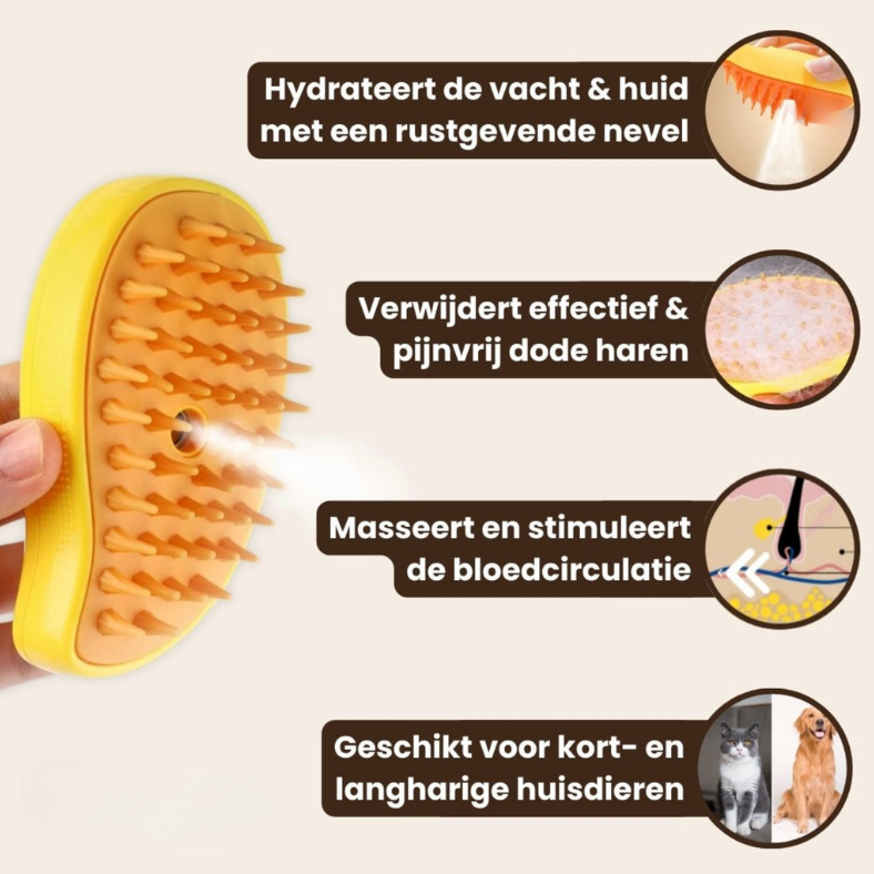 SteamBrush- For Cats & Dogs