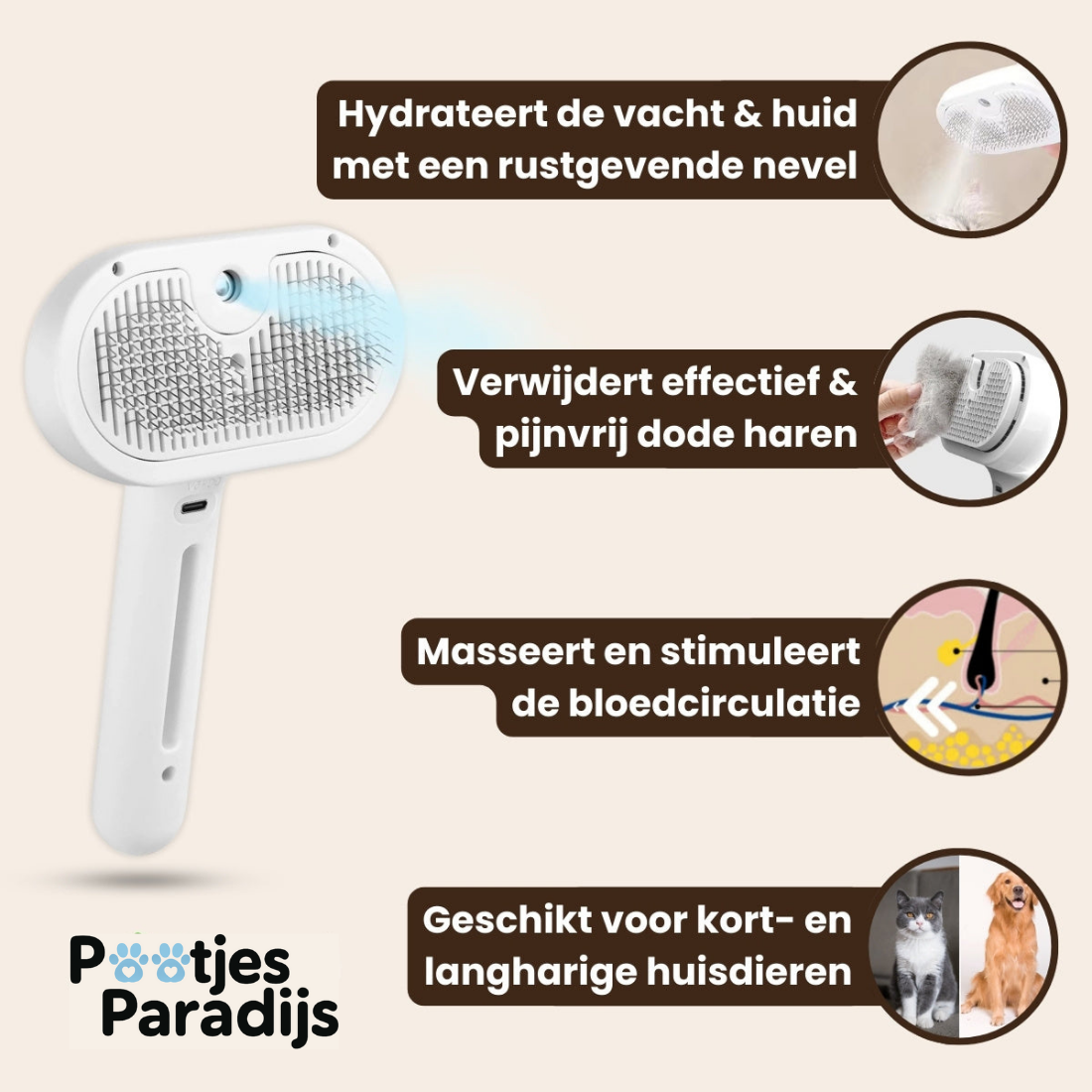 Steam Pro - Professional Coat Care Brush