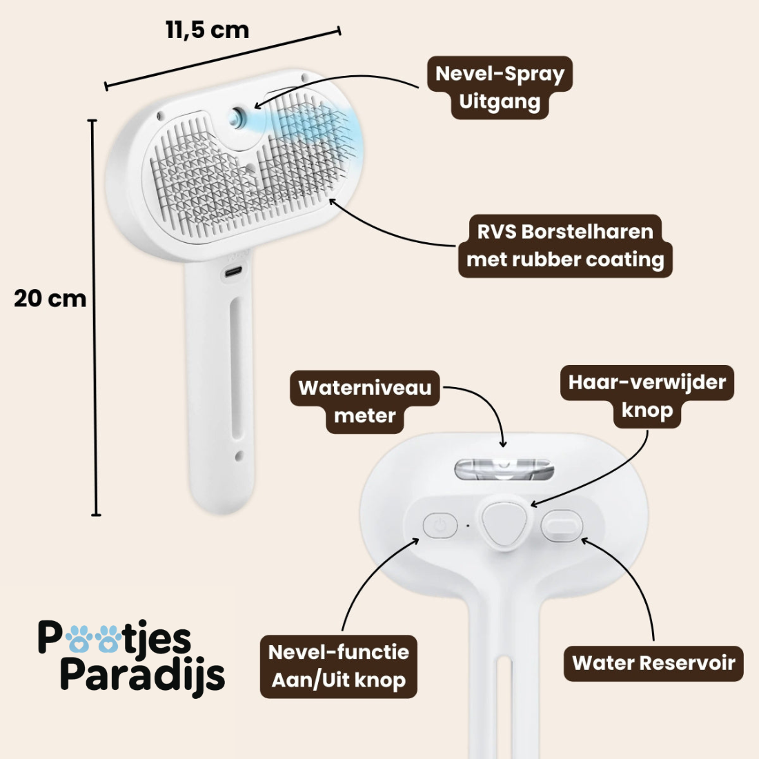 Steam Pro - Professional Coat Care Brush